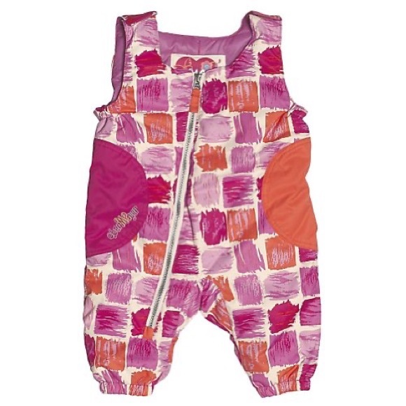 NWT Obermeyer Arielle Bib Ski Pants $70 Paintbrush Print 0-6 mo - Picture 3 of 7